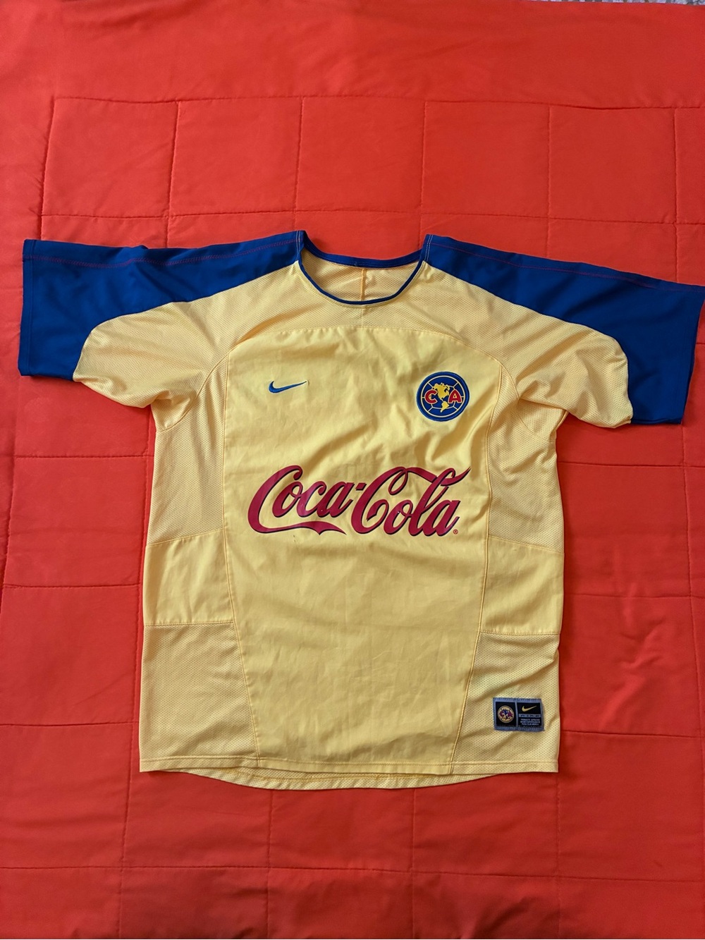 Nike Club America Jersey Mens Medium Home 2003-2004 Coca-Cola Soccer Vintage